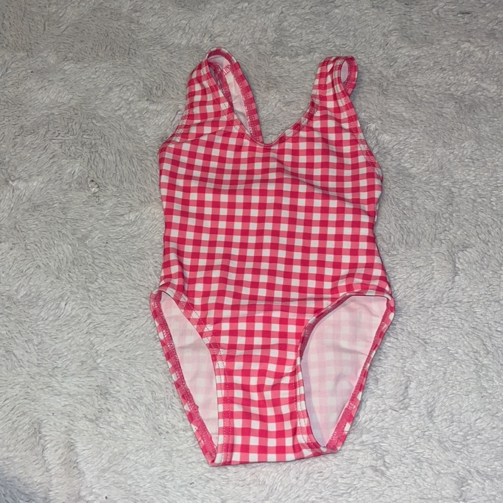 Pink and white 18 month checkered baithing suit baby girl clothing